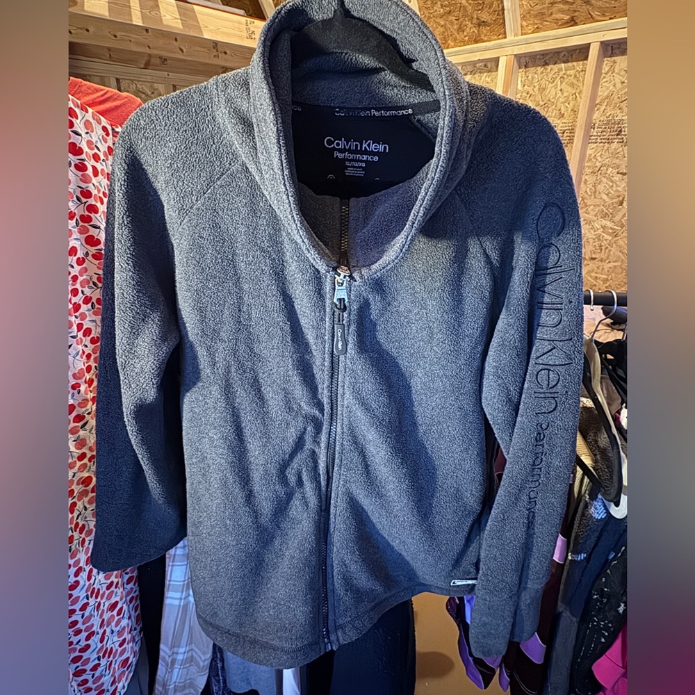 Calvin Klein Performance Charcoal Fleece Jacket
